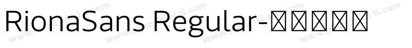 RionaSans Regular字体转换